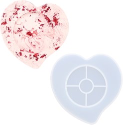 Jesmonite silicone mold coaster extra sturdy heart 11.8x10.5 cm