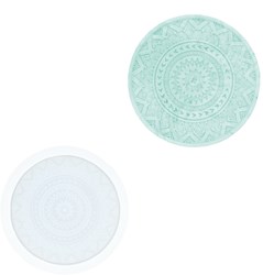 Jesmonite silicone mold mandala coaster 11x2 cm flexible