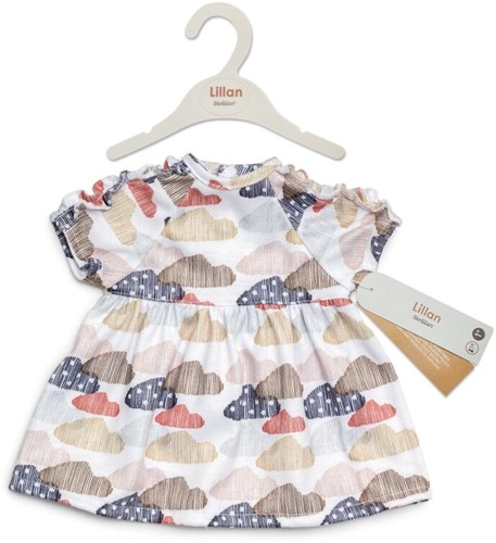 Skrallan Doll Clothing Dress with Clouds (36-40cm)