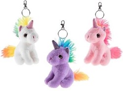 Heunec Unicorn Keychain - Plush Unicorn Keyring 8cm