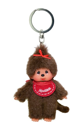 Monchhichi plush keychain - brown - 10 cm - assorted - Sekiguchi-2