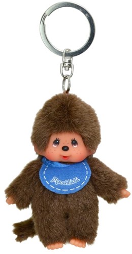 Monchhichi plush keychain - brown - 10 cm - assorted - Sekiguchi-3