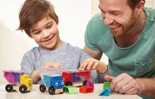 Smart Games wooden puzzle Trucky 3 - educational toy trucks for kids-3