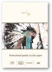 SMLT acrylic paper pad A4 420gsm 10 sheets luxury FSC cardboard