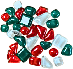 Colourful Mosaics mosaic glass Christmas glitter mix 100g decoration