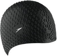 Speedo swim cap Bubble Cap black - silicone swim accessory adults