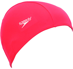 Speedo swim cap polyester - swimming accessory for adults - red