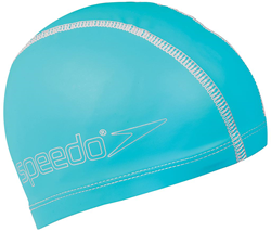Speedo swim cap junior blue - water-resistant swimming cap polyester