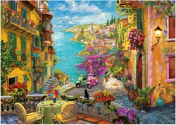 Educa jigsaw puzzle Spanish Café 2000 pieces colorful puzzle game