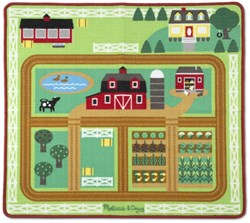Melissa & Doug farm play mat with animals and tractor - play rug