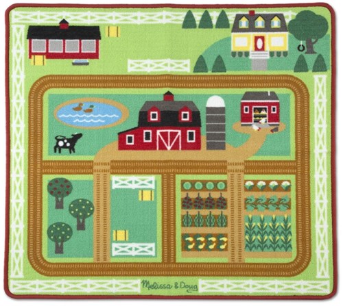 Melissa & Doug farm play mat with animals and tractor - play rug