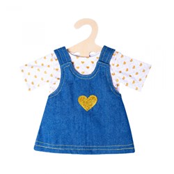 Heless doll clothing denim dress with t-shirt for baby doll 35-45cm