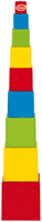 Gowi toy square stacking pyramid - colorful stacking blocks 9-piece