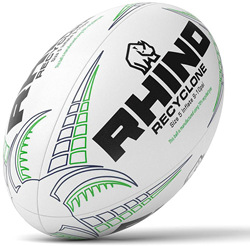 Rhino rugby ball Recyclone size 5 recycled rubber training