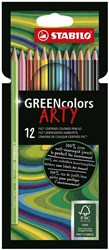Stabilo coloured pencils GREENcolors FSC case 12 colours sustainable