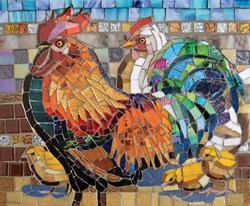 SunsOut puzzle Stained Glass Chickens - 1000 pieces jigsaw puzzle