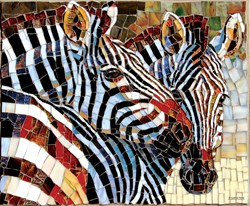SunsOut puzzle Stained Glass Zebras - 1000 pieces puzzle