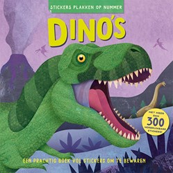 Lantaarn sticker book dinosaurs - Creative sticker fun by numbers