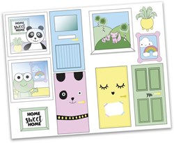 Lundby dollhouse sticker sheet windows and doors - reusable stickers