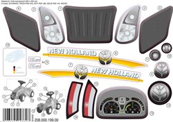 Rolly Toys sticker sheet toy tractor New Holland T6010 - decoration