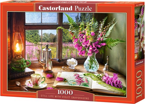Castorland puzzle art Still Life with Violet Snapdragons - 1000 pieces-2