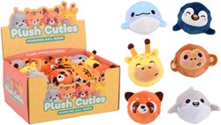 Johntoy bouncing balls toy - Plush Cuties PVC 8 assorted display