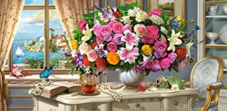 Castorland puzzle flowers Summer Flowers and Cup of Tea - 4000 pieces