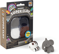Tiger Tribe Super Clay modelling set - Moonrise Neutrals refill creative toy