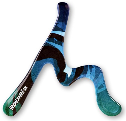 Boomerang Fan wooden boomerang SWELL right-handed 32cm 15m multicolor