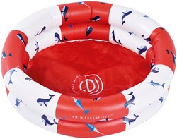 Swim Essentials baby pool inflatable red-white whale 60 cm garden