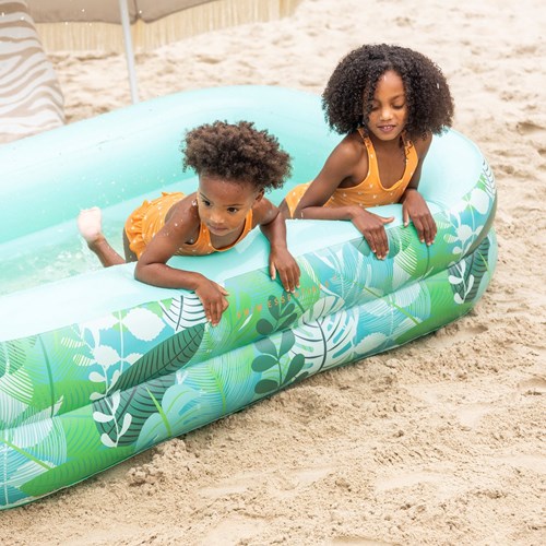 Swim Essentials inflatable kids pool - Tropical Green 211x132x46cm-2