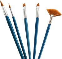 Hobby & Crafting Fun paint brush set synthetic 5 pieces acrylic watercolor