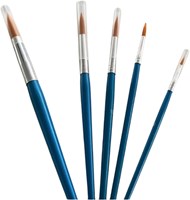 Hobby & Crafting Fun brush set round 6 sizes painting acrylic watercolor