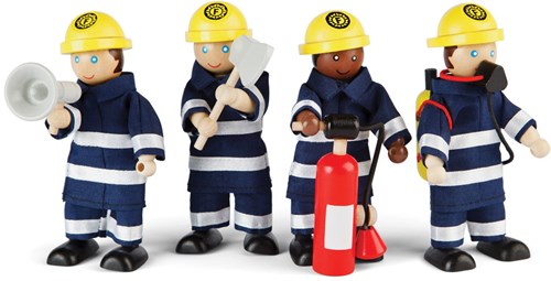 Tidlo wooden firefighter set with accessories for imaginative play
