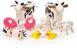 Tidlo wooden farm animals set - educational toy for children
