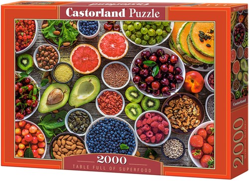 Castorland jigsaw puzzle superfood table 2000 pieces colorful food-2