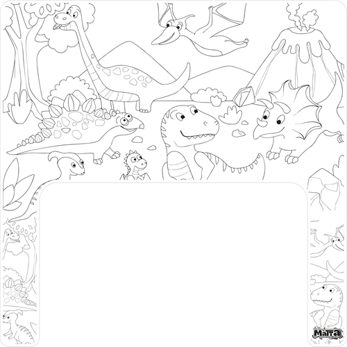 Matta dinosaur coloring placemat silicone for Ikea Antilop high chair