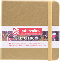 Talens sketchbook gold 12x12 cm 140gsm 80 sheets for drawing and watercolor