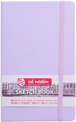 Talens sketchbook pastel violet 13x21 cm hardcover 80 sheets 140 gsm