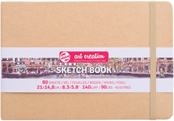 Talens sketchbook 21x15 cm 140gsm 80 sheets white paper kraft