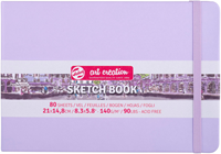 Talens sketchbook pastel violet 21x15 cm 140gsm 80 sheets hardcover