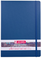 Talens sketchbook A4 hardcover 80 sheets navy blue 140 gsm elastic