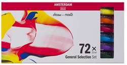 Bruynzeel acrylic paint set painting Amsterdam Standard Series 72x20 ml