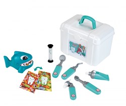 Klein dentist playset case - with accessories and practice shark