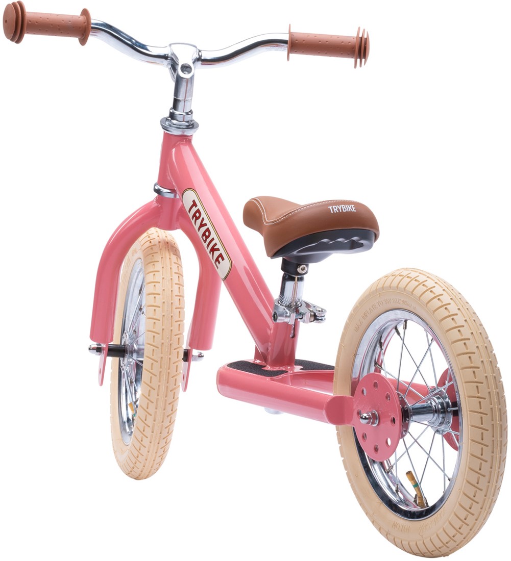 Trybike 2 in 1 stem vintage pink Walking Bike Planet Happy