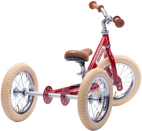 Trybike balance bike 2-in-1 Steel - vintage red kids bike-3