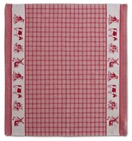 OttoSimon tea towel Dutchie red 60x65 cm set of 6 cotton