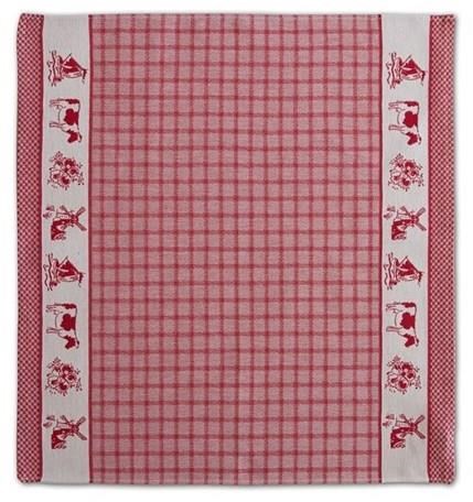OttoSimon tea towel Dutchie red 60x65 cm set of 6 cotton