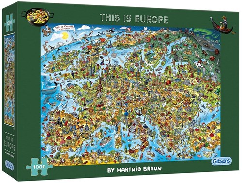 Gibsons puzzle Europe 1000 pieces cardboard adults children-2