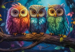 Castorland puzzle owl - 1000 pieces colorful cardboard toy